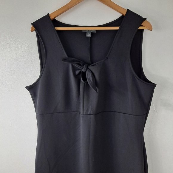 Black Dress Women's Knotted Front Bold Elements Cut To Curve 2XL - Picture 4 of 9